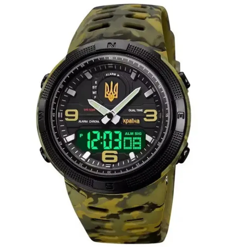 Часы наручные SKMEI  5561/1655AGBK, ARMY GREEN-BLACK, UKRAINE, 10631