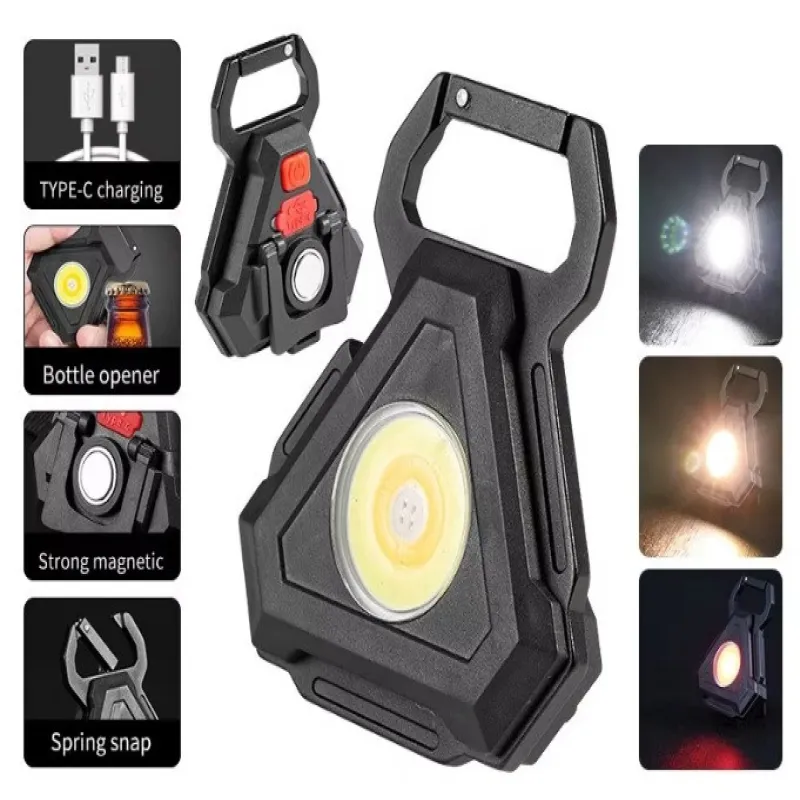 Фонарь для кемпинга PL-413 COB ,белый, красный, type-c, магнит, карабин, 5128