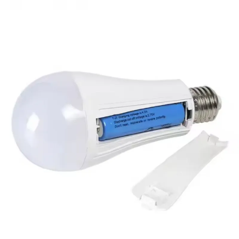 Лампа кемпинг в цоколь PL-15W E27, 15W, 2x18650, AC/DC, с колпачком