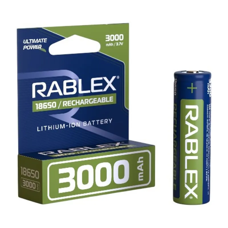 Аккумулятор Rablex 18650, 3000mAh Li-ION 3.7v