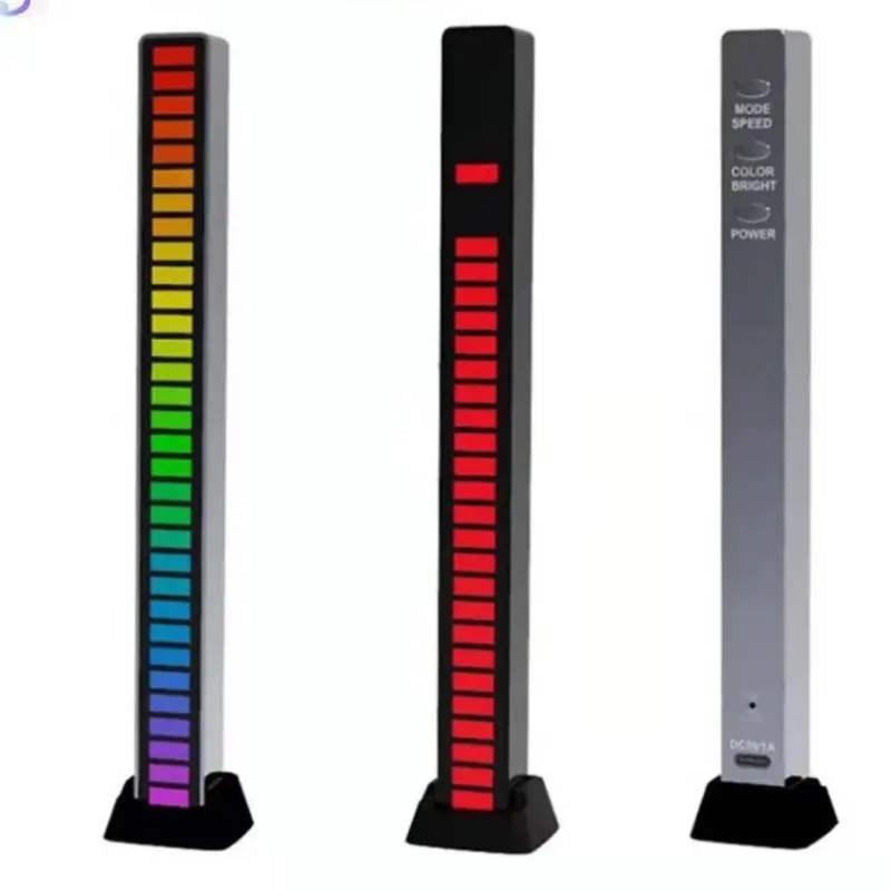 Светодиодный эквалайзер D08 - RGB, активируемый музыкой, 32-битный VU