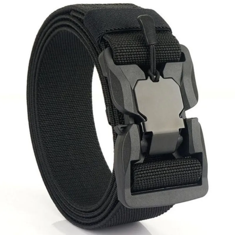 Ремень тактический военный Чёрный магнитная пряжка