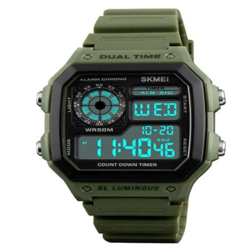 Часы наручные SKMEI 1299AG, ARMY GREEN, 6028