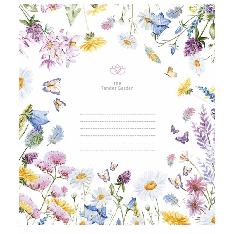 Зошит Школярик Tender Garden 12 аркушів лінія (012-3378L)