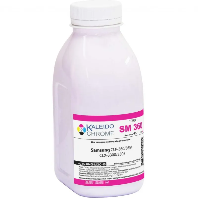 Тонер Samsung CLP-360/365/CLX-3300/3305, 40г Magenta Kaleidochrome (024084/DLC-40)