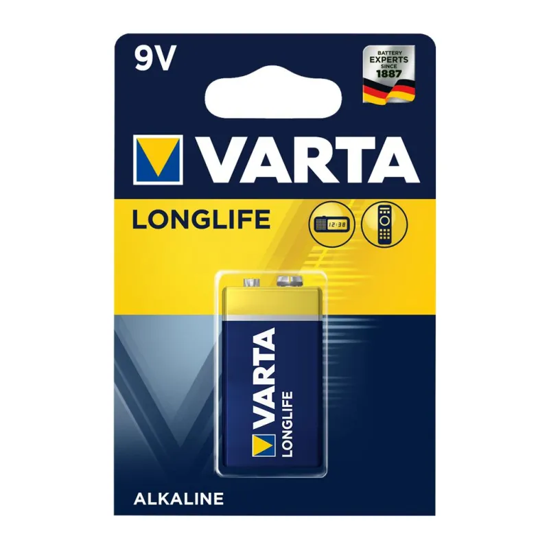 Батарейка Varta Longlife 9V 6LR61 (04122101411)