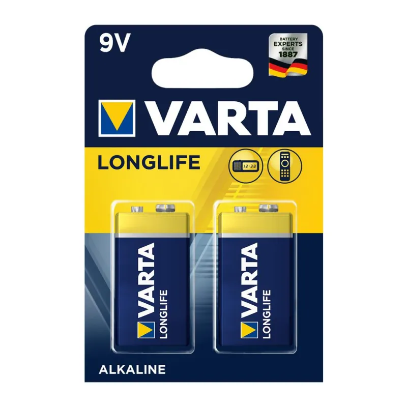 Батарейка Varta Longlife 9V 6LR61 *2 (04122101412)