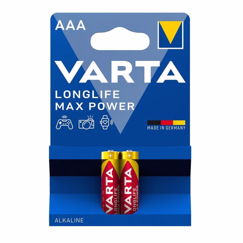 Батарейка Varta AAA Longlife Max Power лужна * 2 (04703101412)
