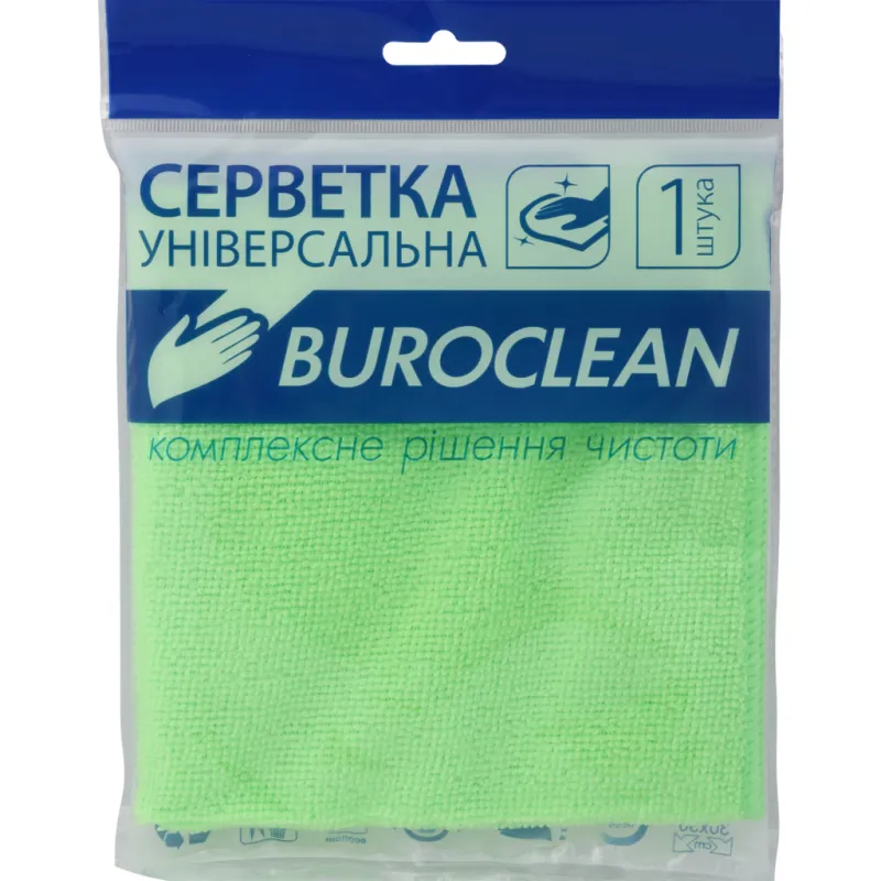 Серветки Buroclean universal microfiber, 30х30 cm, 1шт (10200122)