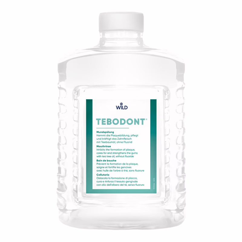 Ополіскувач для порожнини рота Dr. Wild Tebodont з олією чайного дерева без фториду 1.5 л (10.3477)
