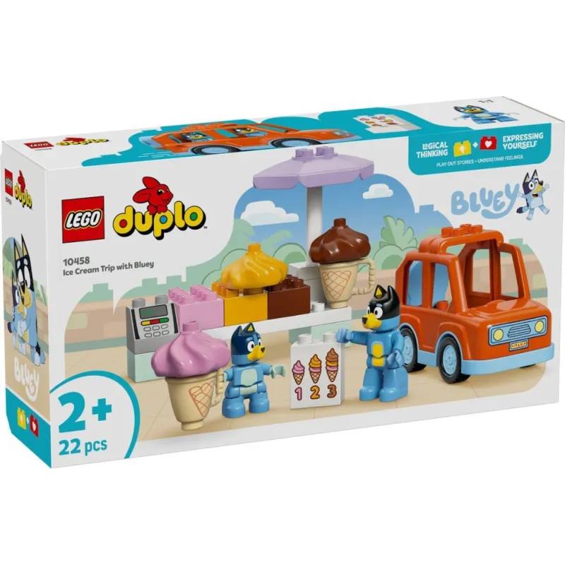 Конструктор LEGO DUPLO Bluey Подорож із морозивом із Блуї (10458)