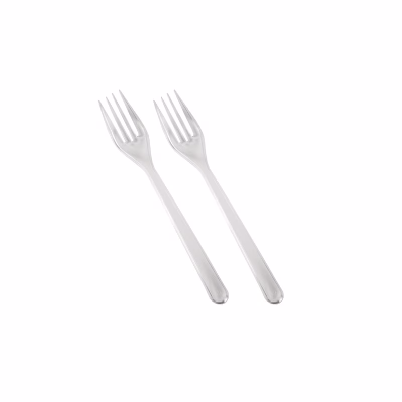 Виделки одноразові Швидkoff Пластикові прозорі 100 шт. (10711)