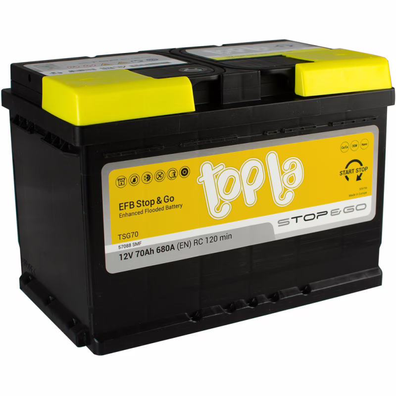 Аккумулятор автомобильный Topla 70 Ah/12V EFB Euro (112 070)