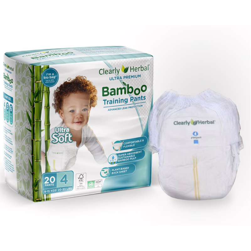 Подгузники Clearly Herbal Bamboo, розмір 4 (9-15 кг), 20 шт. (1124)
