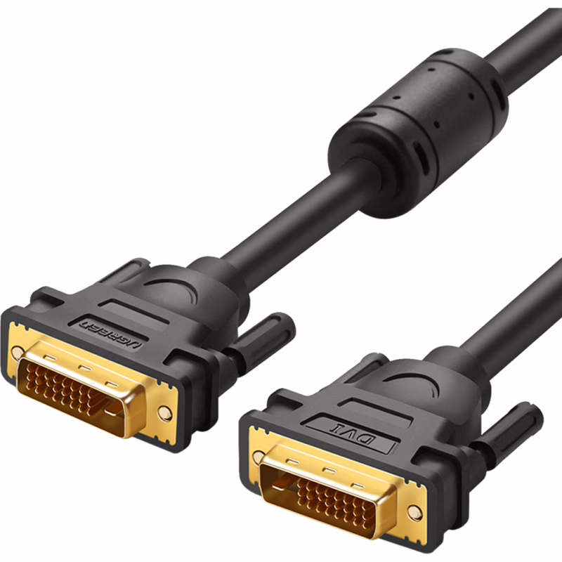Кабель мультимедийный DVI M to DVI M 2.0m 24+1pin DV101 black Ugreen (11604)