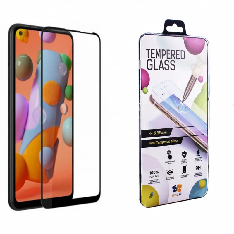 Скло захисне Drobak Samsung A11 (Black) (121276) (121276)