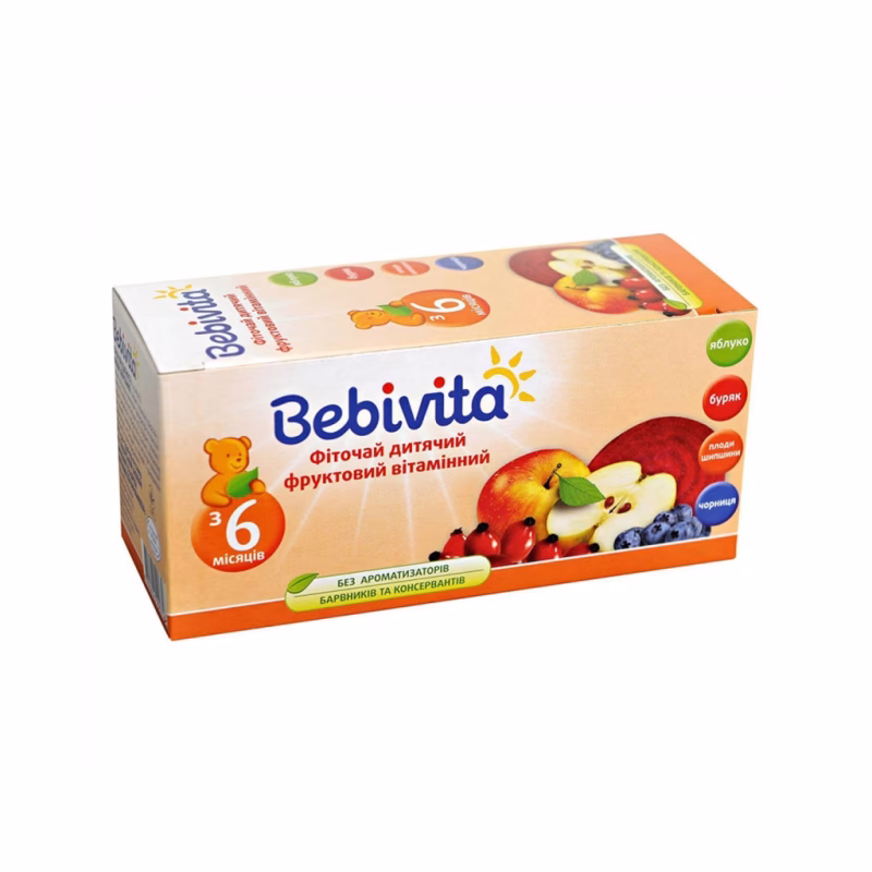 Дитячий чай Bebivita фруктовий вітамінний, 30 г (4820025490756)