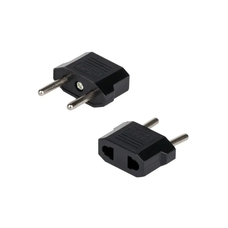 Перехідник Atcom UK/US-розетка - Евро-вилка, черный (14345)