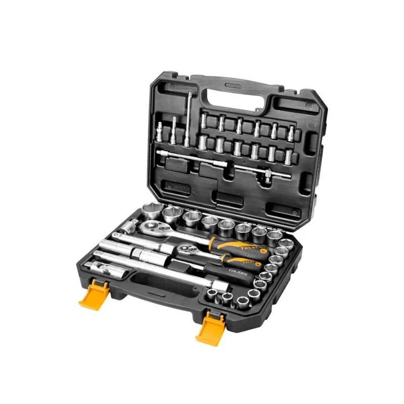 Набір інструментів Tolsen торцевих головок 1/2" та 1/4" ПРОФІ 45 од. (15142)