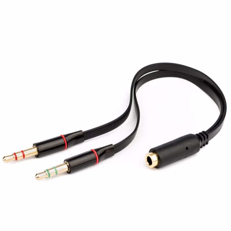 Перехідник 3.5mm F to 2x3.5mm M 0.1m (4pin) Atcom (17488)