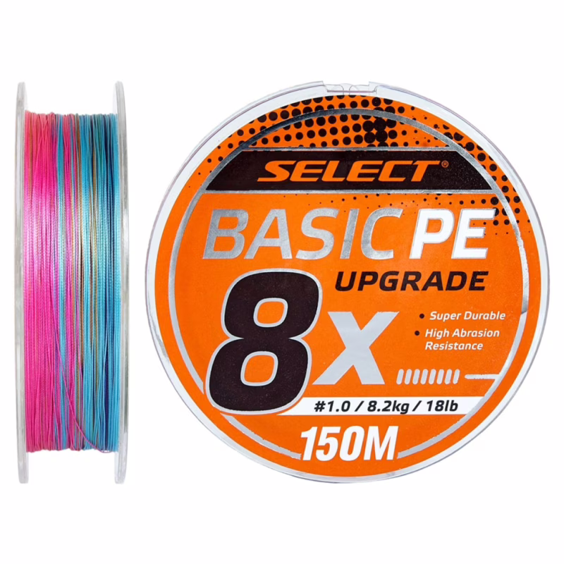 Шнур Select Basic PE 8x 150m Multi Color 0.8/0.12mm 14lb/6kg (1870.31.43)