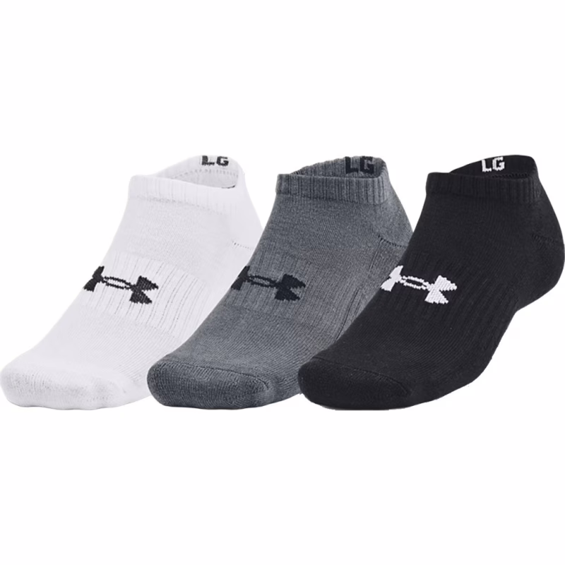 Шкарпетки Under Armour 1363241-003 Core No Show 3 пари Чорний MD (194513943142)