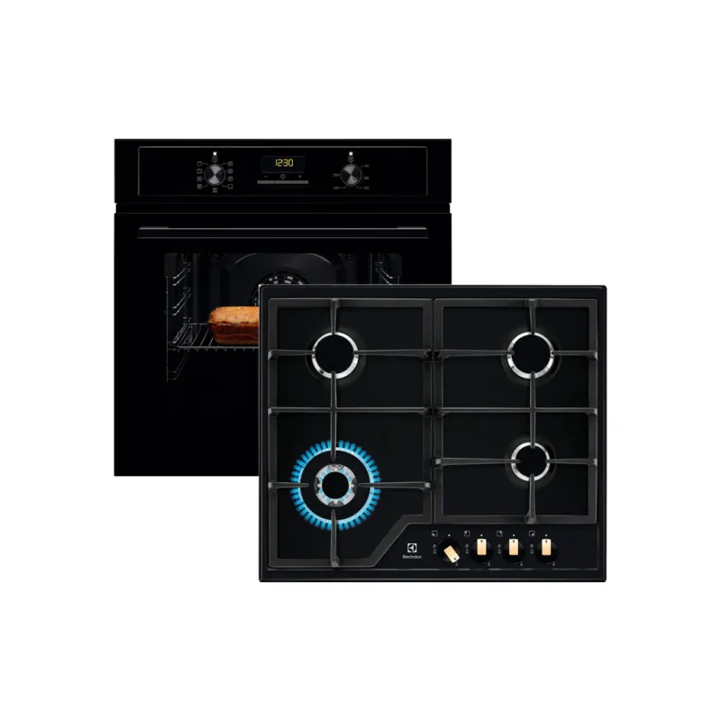 Комплект вбудованої техніки Electrolux Духова шафа EOF3H50BK + Варильна поверхня KGS6436RK (1)