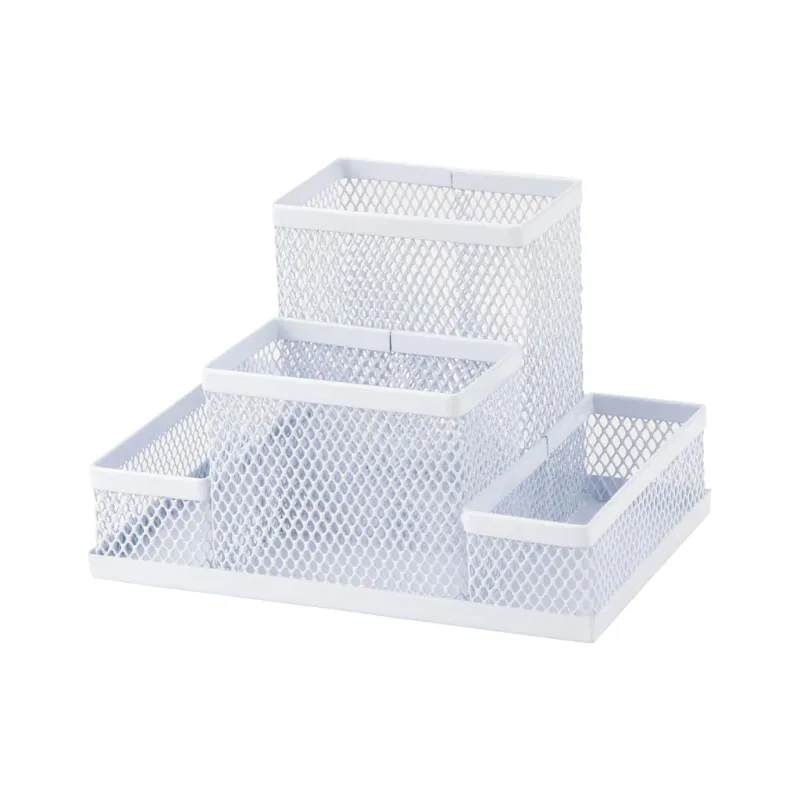 Настольный набор Axent подставка-органайзер 155x103x100 мм металлическая, белая (2117-21-A)