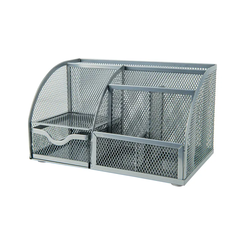 Настільний набір Axent підставка-органайзер 220x140x130 мм металева, срібляста (2125-03-A)