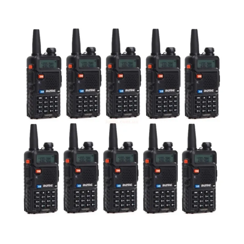Портативна рація Baofeng UV-5R Black Ten Pack комплект 10 шт (2200000758972)