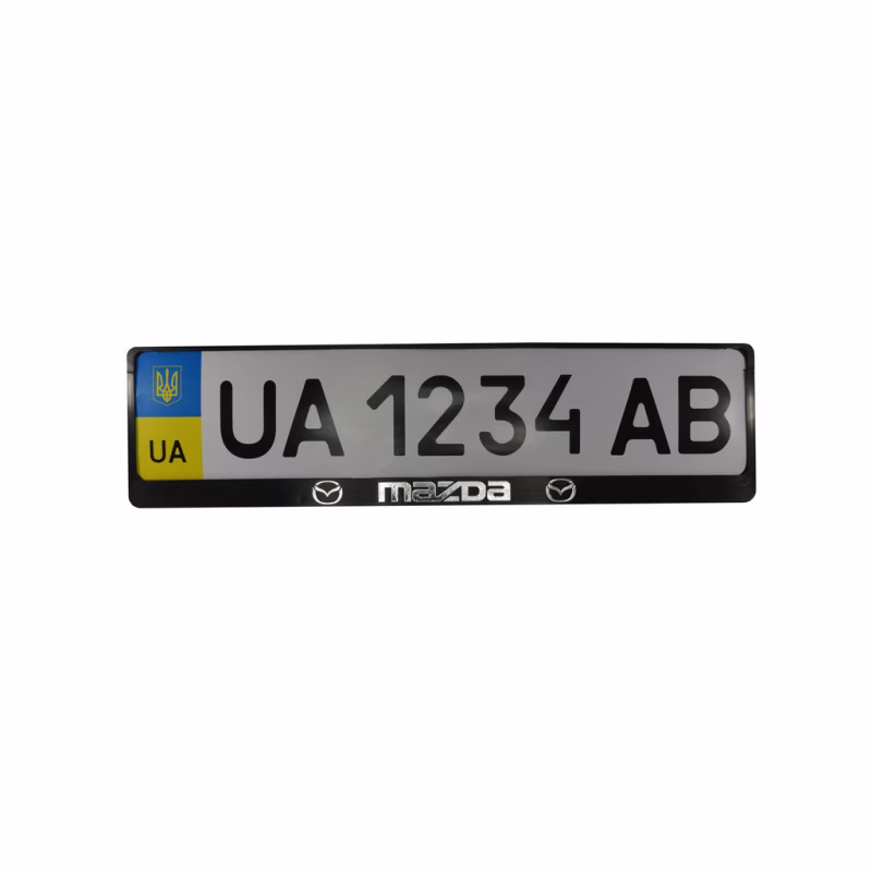 Рамка номерного знака CarLife пластик з об'ємними літерами MAZDA (2шт) (24-010)