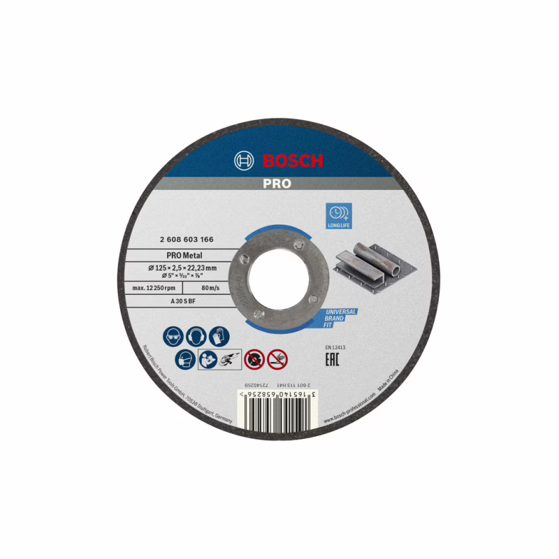 Круг отрезной Bosch Standard по металу 125 х 2.5мм, прямий (2.608.603.166)