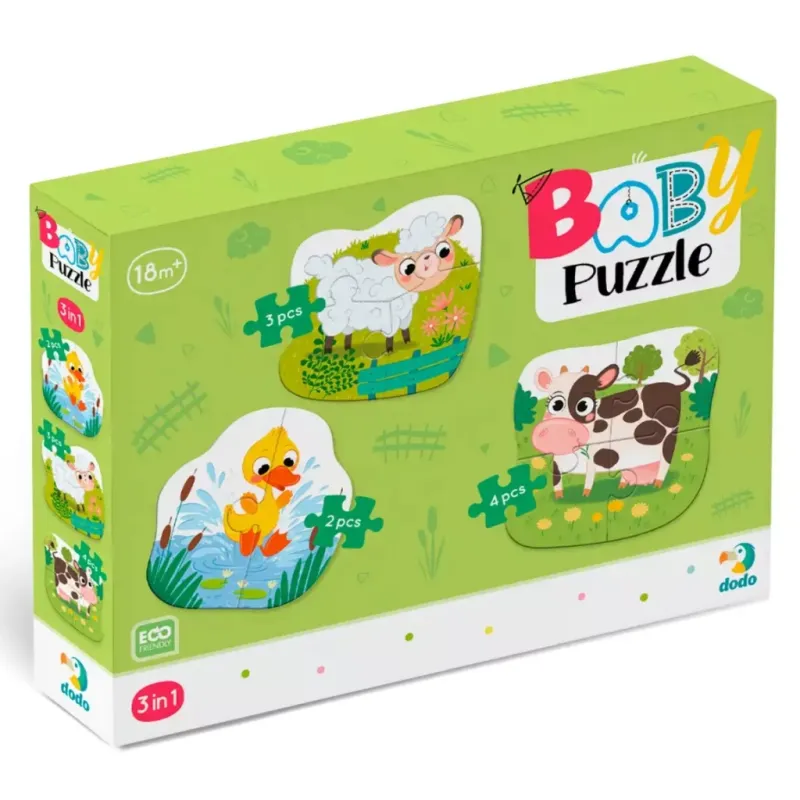 Пазл DoDo 3 в 1 Сільські тварини (300393)