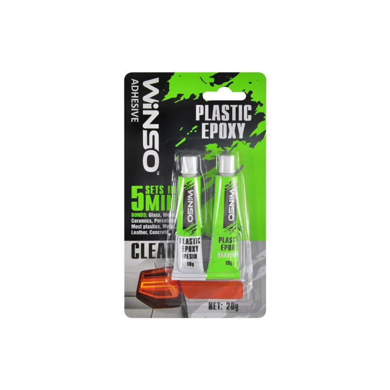 Автомобільний клей WINSO епоксидний двокомпонентний Plastic Epoxy 20g (300400)