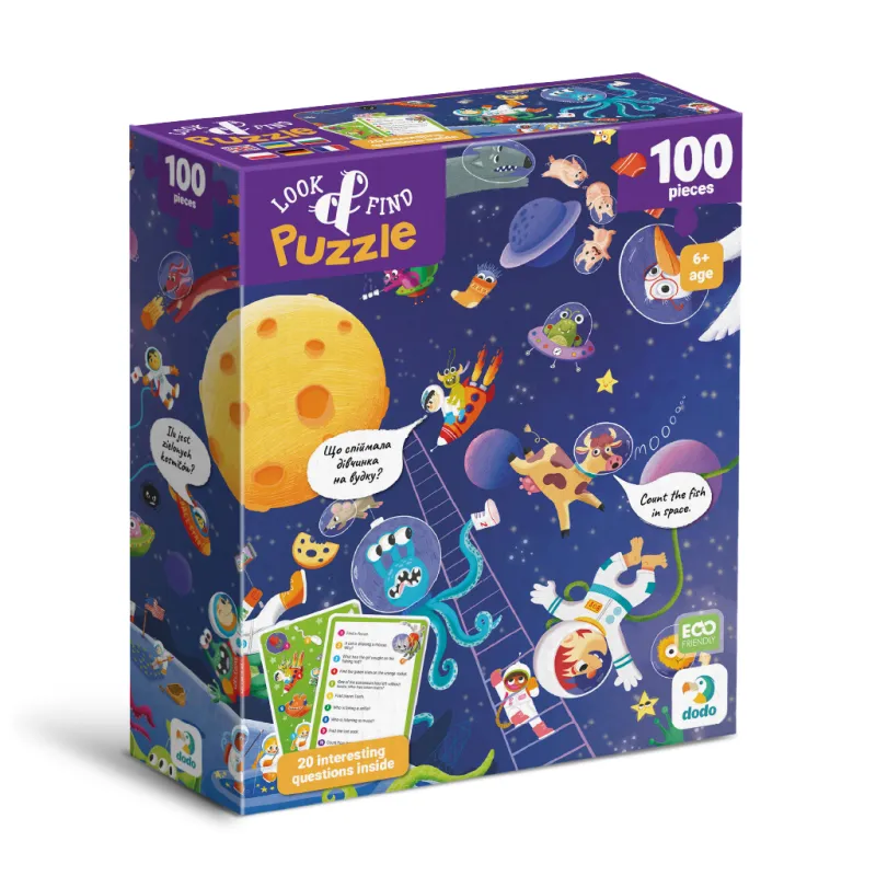 Пазл DoDo Шукай та знаходь Шалений космос, 100 елементів (300668)