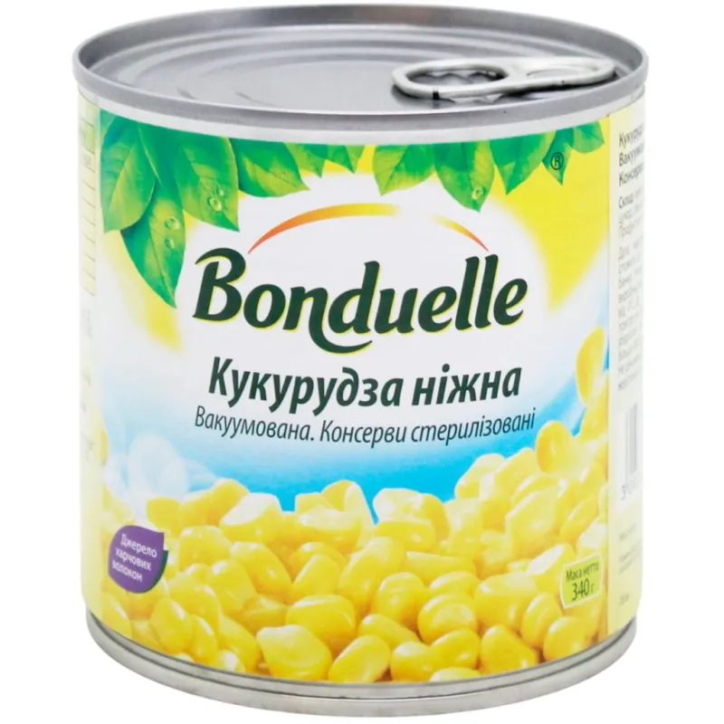 Овочева консервація Bonduelle Кукурудза ніжна вакуумована 340 г (3083680002875)