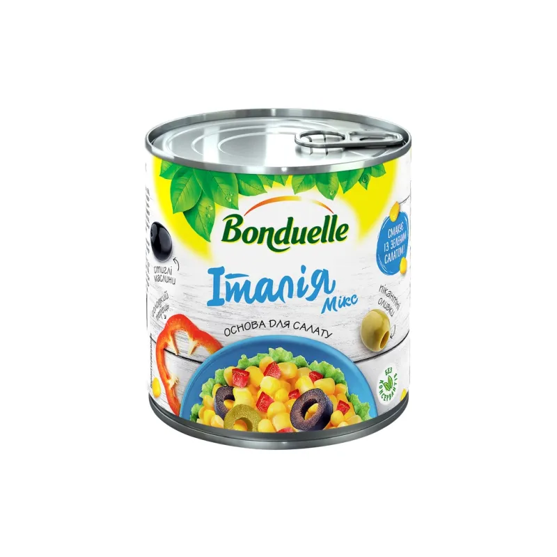 Овочева консервація Bonduelle Овочева суміш Італія Мікс 310 г (3083681068481)