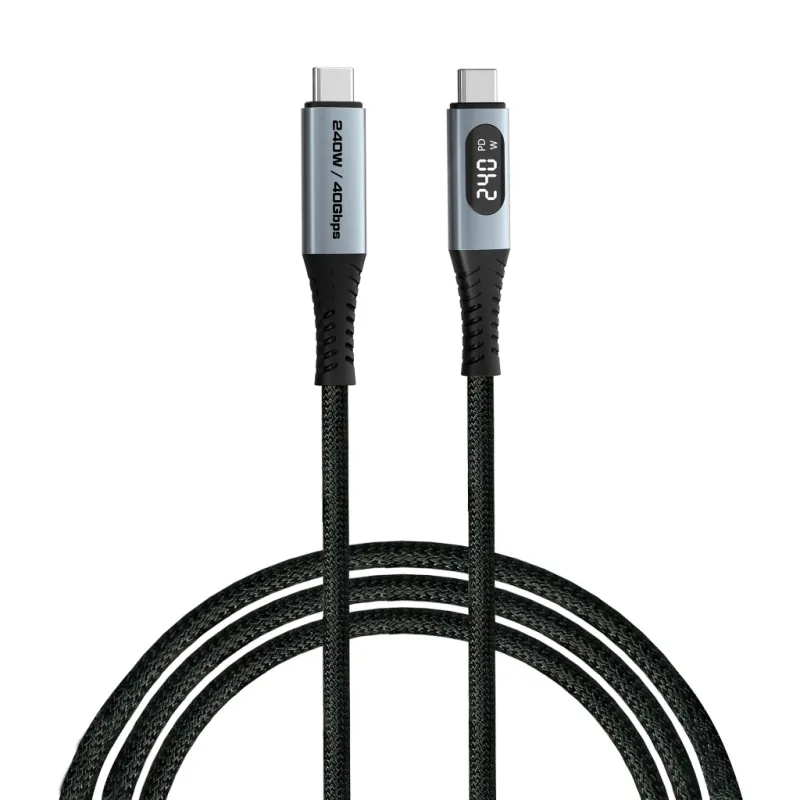 Дата кабель USB-C to USB-C 1.2m with display 240W black Verbatim (31849)