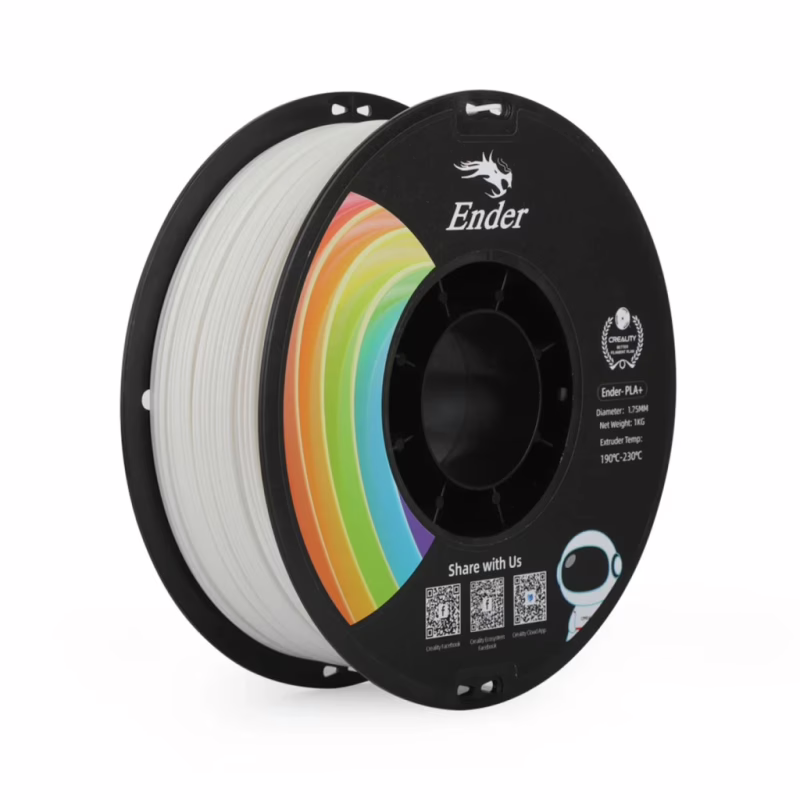 Пластик для 3D-принтера Creality PLA+ 1кг, 1.75мм, white (3301010305)