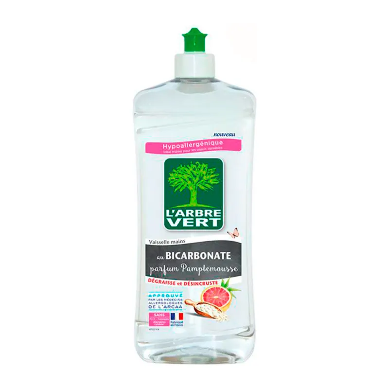 Засіб для ручного миття посуду L'Arbre Vert Грейпфрут з бікарбонатом 750 мл (3450601031632/3450601047275)