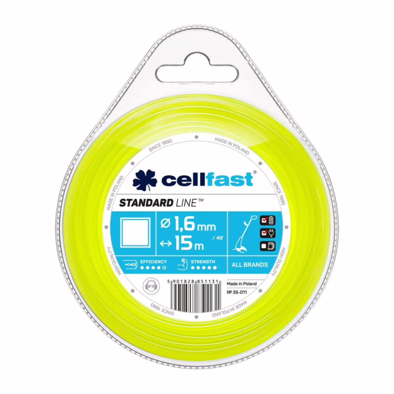 Жилка косильная Cellfast квадрат 1.6 x 15м (35-011)