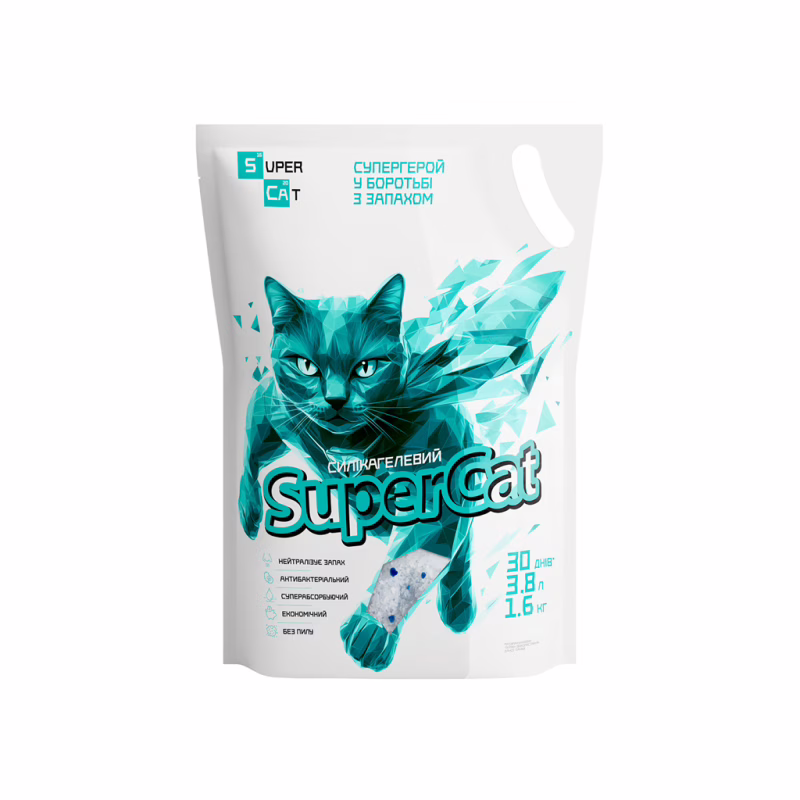 Наполнитель для туалета Super Cat Силикагелевый 1.6 кг (3526)