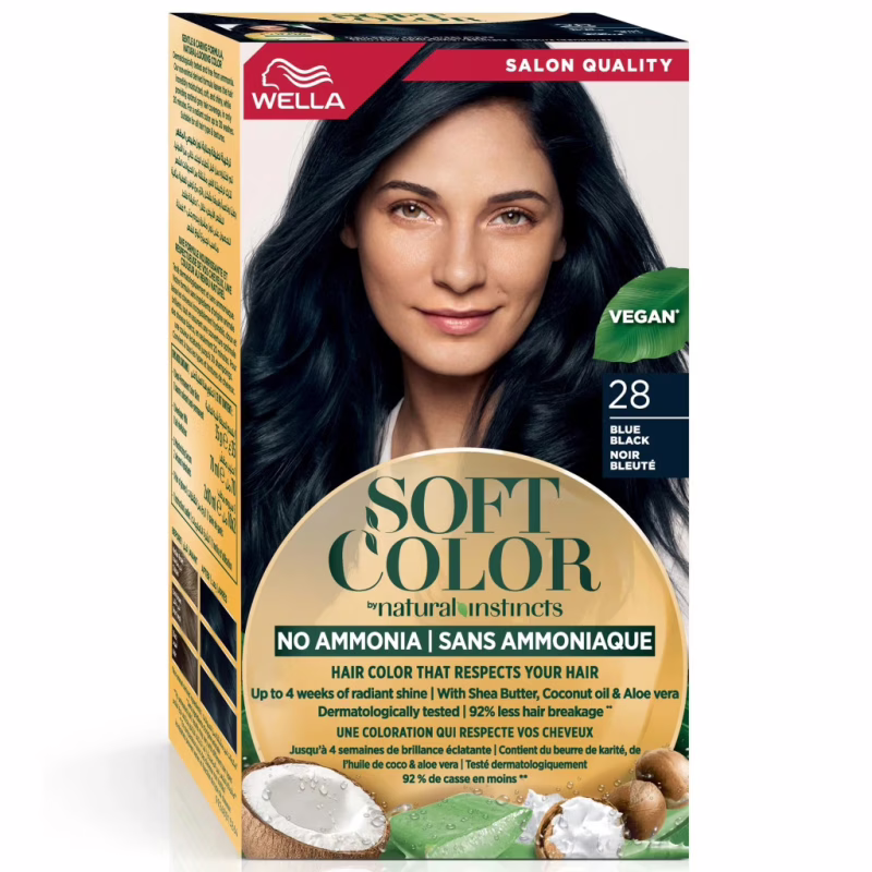 Краска для волос Wella Soft Color Безаммиачная 28 - Сине-черный (3614228865876)
