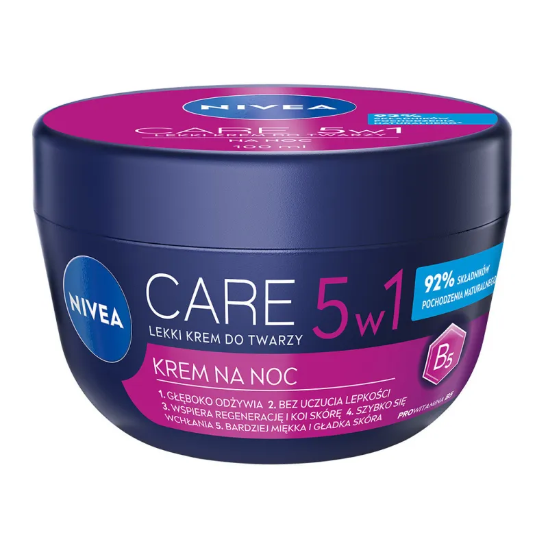 Крем для обличчя Nivea Care Нічний з вітаміном В5 100 мл (40066745/42360360)