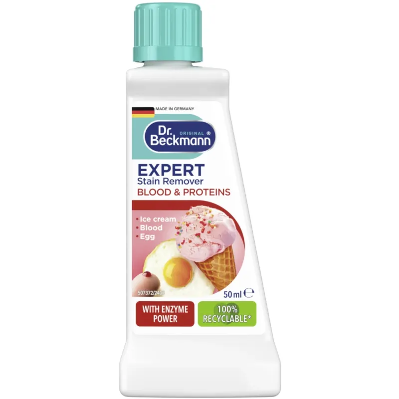 Засіб для видалення плям Dr. Beckmann Експерт Кров та білкові плями 50 мл (4008455004013/4008455589213)