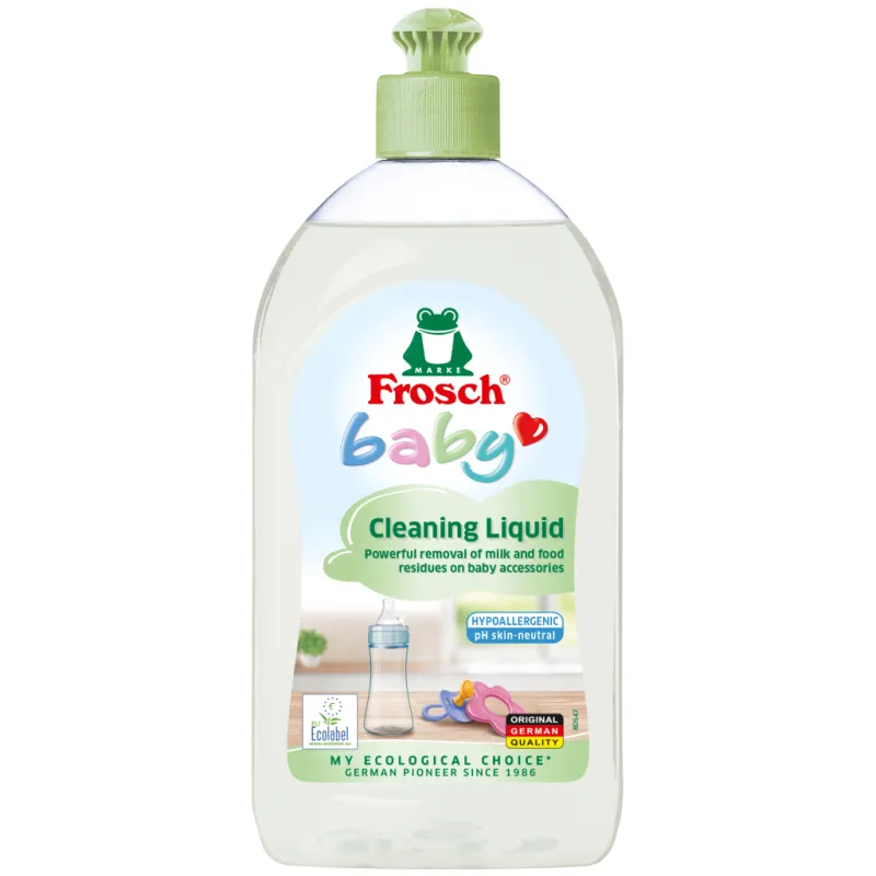 Засіб для ручного миття посуду Frosch Baby для дитячого посуду 500 мл (4009175941282/4001499908347)
