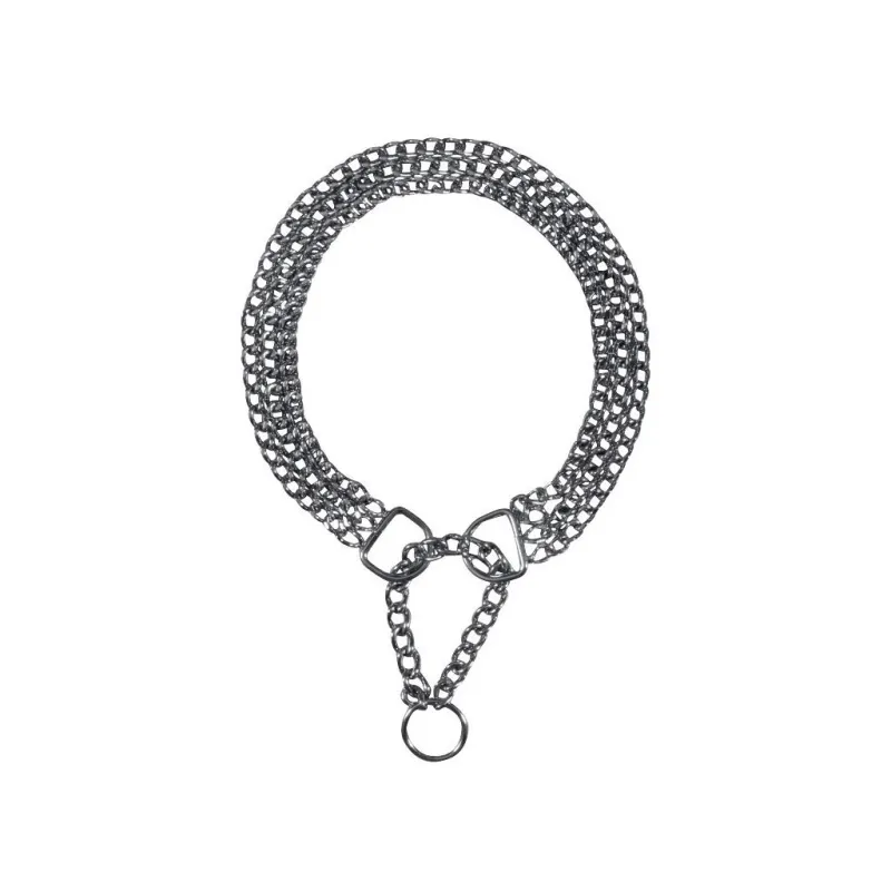 Нашийник для тварин Trixie трьохрядний хромований 45 см/2.5 мм (4011905022659)