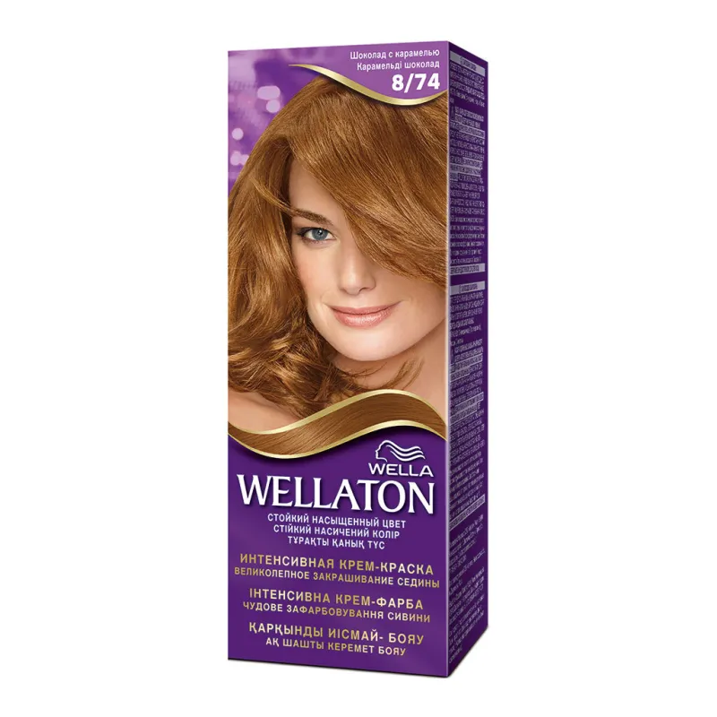 Фарба для волосся Wellaton 8/74 Шоколад з карамеллю 110 мл (4056800621194/4056800620111)