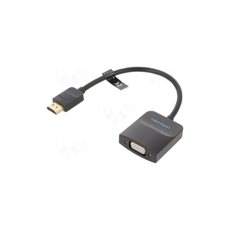 Переходник HDMI M to VGA F 0.15m black Vention (42154)