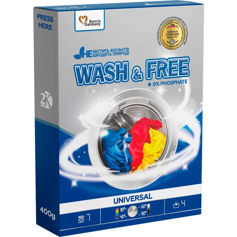 Пральний порошок Wash&Free Universal 400 г (4262396140920)